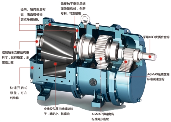 罗德凸轮转子泵立体剖面图20160818